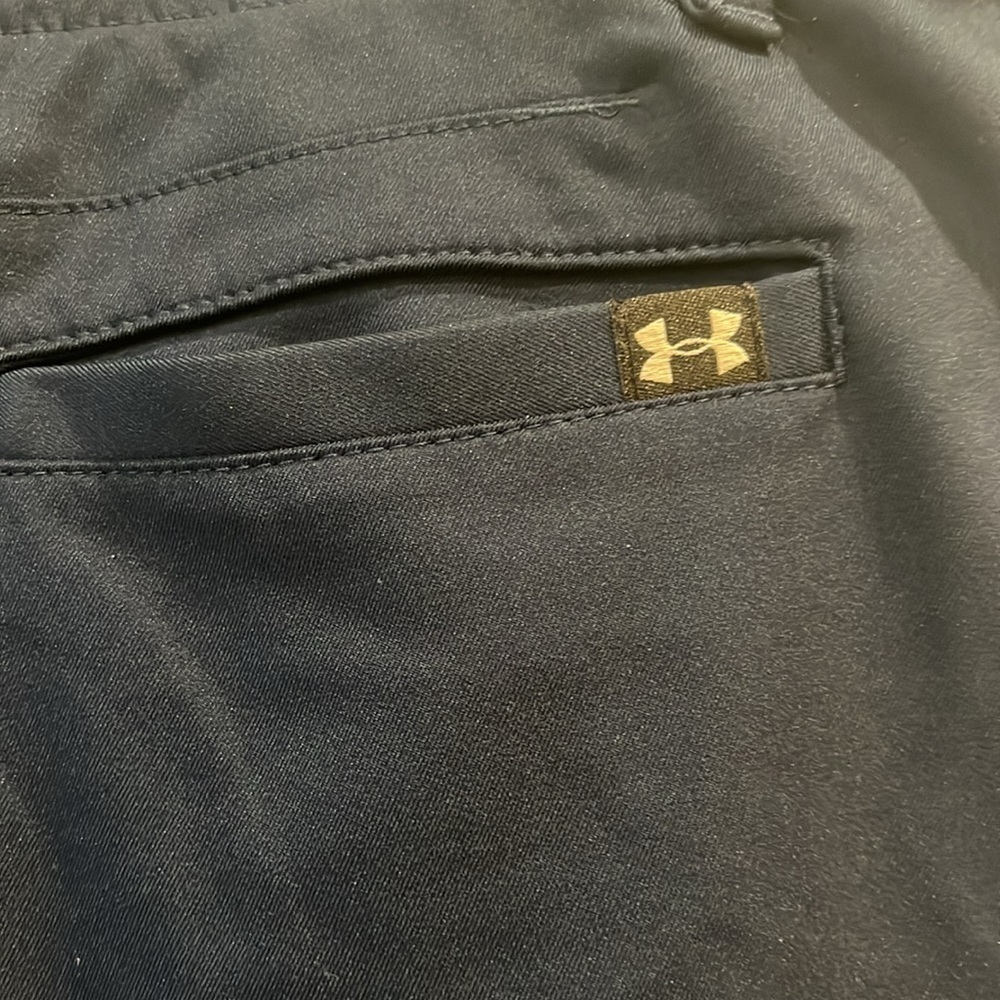 Under Armour - youth boys gold shorts. Size. Youth large. Navy - Picture 7 of 12